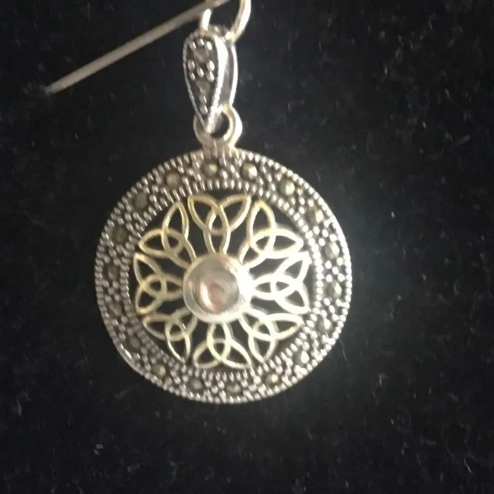 Sterling Silver Marcasite Pendant